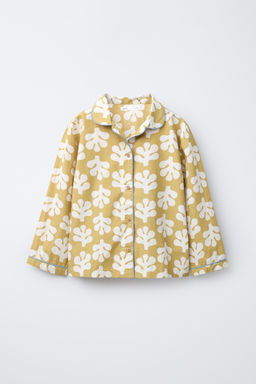 6-14 YEARS/ SHAPES PRINT SHIRT AND TROUSERS PYJAMAS
