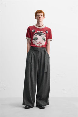 HARRY LAMBERT BELTED TROUSERS