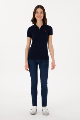 Kad_n Lacivert Polo Yaka Basic Ti__rt Sepette S_rpriz _ndirim - U.s. polo assn фото 4