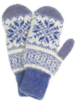 Варежки женские "Орнамент со вставкой" 3020-2