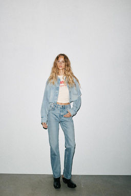 TRF STRAIGHT HIGH-WAIST JEANS - Zara фото 10