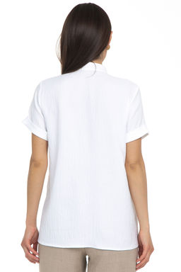 Блуза Нежность (лён,вайт)