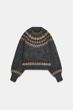 JACQUARD KNIT JUMPER - Zara фото 6