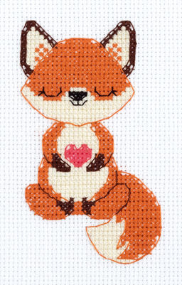 Klart набор для вышивания 12-069 Влюблённый лисёнок 9 х 13 см