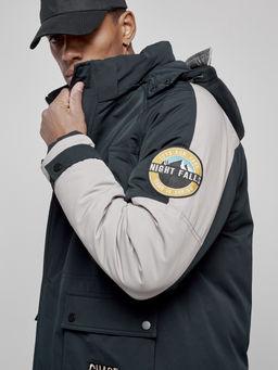 Куртка мужская зимняя с капюшоном молодежная темно-синего цвета 88906TS - Mtforce фото 13