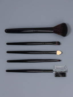 Цена за 2 шт. Набор кистей для макияжа SMOKY, 5 шт., чёрный