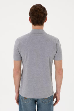 Erkek Slim Fit Polo Yaka Gri Melanj Basic Ti__rt Sepette S_rpriz _ndirim - U.s. polo assn фото 13