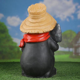 Садовая фигура из полистоуна «Крот в шляпе», 45×26×26 см