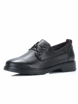 03-5077 BLACK Полуботинки женские (натуральная кожа)