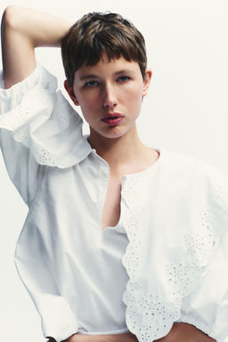 POPLIN SHIRT WITH PETER PAN COLLAR - Zara фото 10