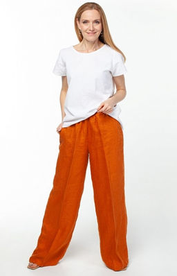 Умягченный лен 100% брюки жаккард