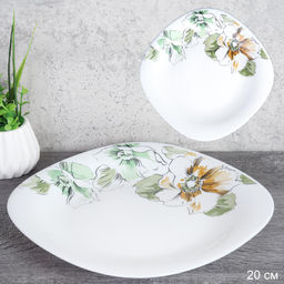 Тарелка квадратная 200 мм / 19/8957595/XN (7364) Графические цветы
