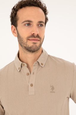 U. S. Polo Assn / Мужская футболка светло-хаки - U.s. polo assn фото 9