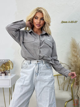 Женская вельветовая рубашка - Bruno фото 7