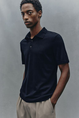 Polo de lana Slim Fit