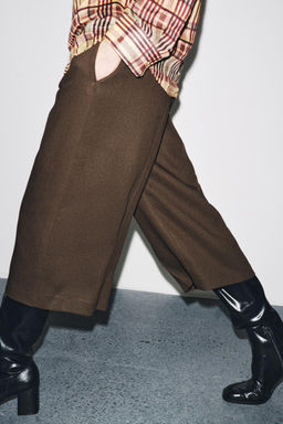 LINEN-BLEND LONG BERMUDA SHORTS ZW COLLECTION - Zara фото 5