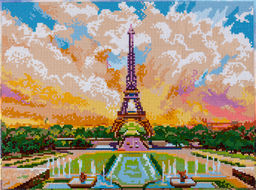 Кристальная (алмазная) мозаика ФРЕЯ ALPD-042 на подрамнике Вид на Эйфелеву башню 40 х 30 см