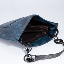 Сумка-тоут на молнии, наружный карман, длинный ремень, цвет изумрудный - Simaland фото 8