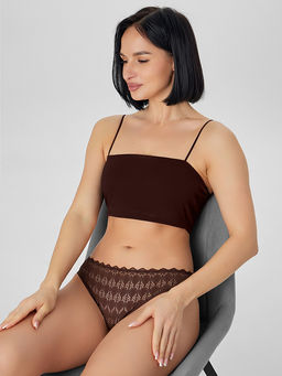 Цена за 2 штуки! Трусы женские коричневые классические кружевные - Mark formelle фото 7