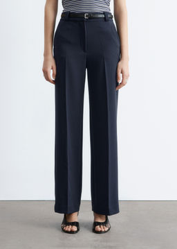 Pantalones rectos con pliegues marcados - H&m фото 9