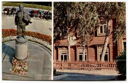 Открытка По Татарии  Казань. Памятник студенту Владимиру Ульянову (Ленину) и дом-музей В.И. Ленина.