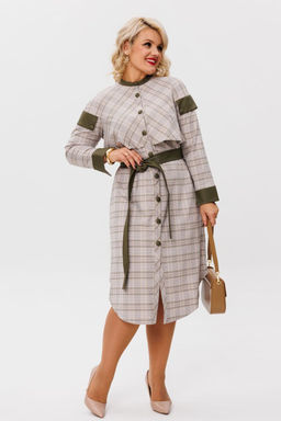 Платье ANELLI 1267 милитари  фото 4