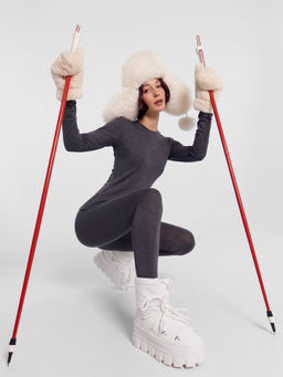 Термокомплект женский серый (джемпер, леггинсы) меланж темно-серый 4348-F 692432 - Mark formelle фото 3