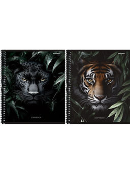 Тетрадь 48л. на цв.спирали Prof-Press "Дикие кошачьи -2" клетка (48-8324)