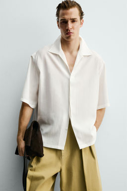 CAMISA FLUIDA RELAXED FIT / Blanco roto - Zara фото 5