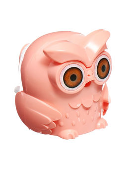 Точилка для карандашей механическая Calligrata «Сова», с контейнером, персиковая