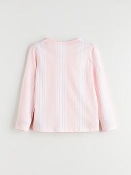 V Yaka Fiyonk Detayl? K?z ?ocuk Pijama ?st