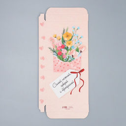 Цена за 5 шт. Коробка для шоколада, кондитерская упаковка «Самой нежной», 17 х 8.5 х 1.5 см