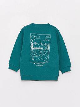 Bisiklet Yaka Uzun Kollu Bask?l? Erkek Bebek Sweatshirt - Waikiki фото 2