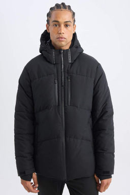 DefactoFit Sisme Mont Su Itici Slim Fit Dar Kesim Kapusonlu Fermuarl? Cepli  фото 3