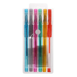 Набор гелевых ручек 6 цветов, с резиновыми держателями, МИКС - Simaland фото 3