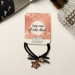 Цена за 6 шт. Резинка для волос «Альда», звезда, 4.5 см