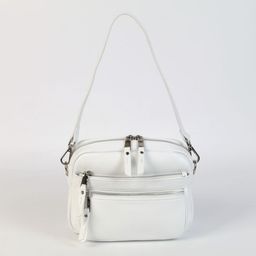 Женская кожаная сумка кросс-боди 20950 Вайт - Cidirro фото 2