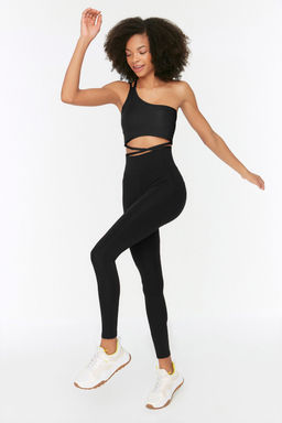 TRENDYOLMILLA Siyah Push- Up Ozellikli Tam Boy Orme Spor Tayt TWOAW21TA0030  фото 9