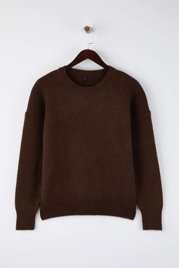 Wardrobe Essentials Sar? Yunlu Premium Iplik Basic Genis Kal?p Triko Kazak | TWOAW26KZ00065 - Trendyolmilla фото 22