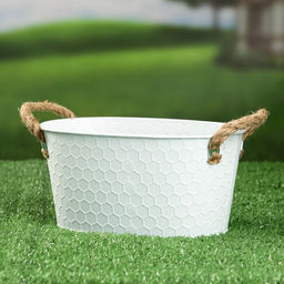 Кашпо «Финелла», 20×14×10 см, белое