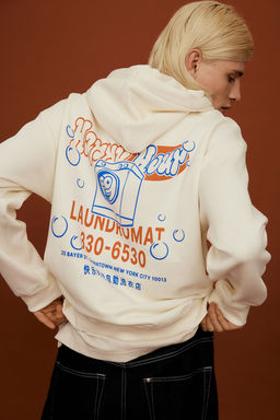 Sudadera con capucha y estampado Loose Fit - H&m фото 4