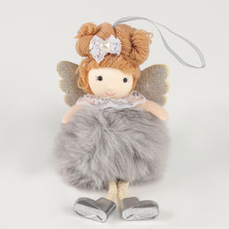 Цена за 9 шт. Ёлочное украшение кукла Фея, с бантиком - Milo toys фото 4