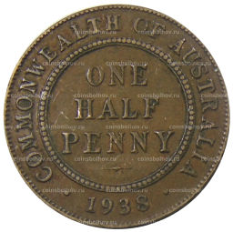 1/2 пенни 1938 года Австралия