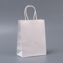 Цена за 12 шт. Пакет белый без печати, круглая ручка, 15?21?8 см, 120 г