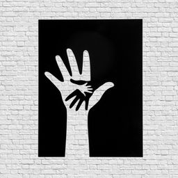 Панно настенное «Семья», металл, 30×20 см