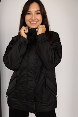 Куртка женская демисезонная 24680 (черный/серый опал) - Kankan фото 3