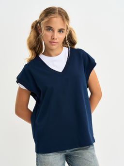 Темно-синий жилет