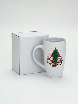 Кружка новогодняя «Пингвины», матовая широкая, 530 мл