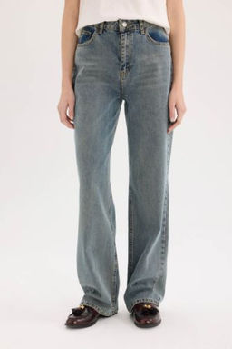 90s Wide Leg Yuksek Bel Uzun Jean Y?kamal? Pantolon