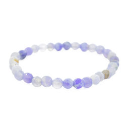 Браслет Классика из граненых шариков голубого агата